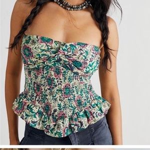 FREE PEOPLE One More Time Tube Top In Tea Combo Size: XS